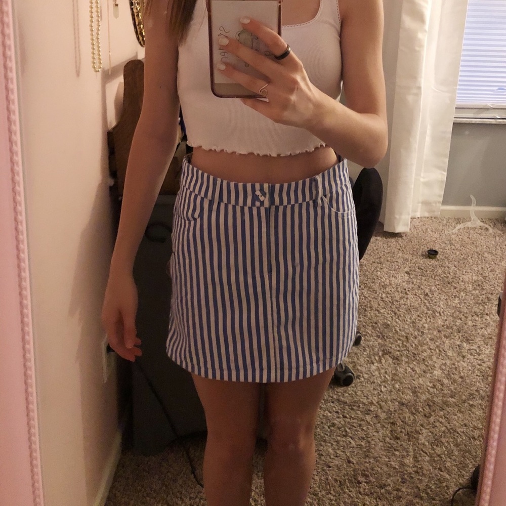 Blue Striped Skirt (H&M)